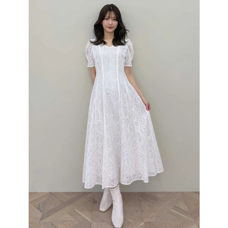 レースパイピングロングワンピース | MERCURYDUO | 詳細画像19 