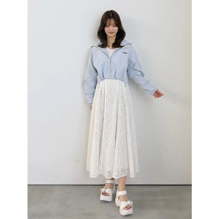 レースパイピングロングワンピース | MERCURYDUO | 詳細画像25 