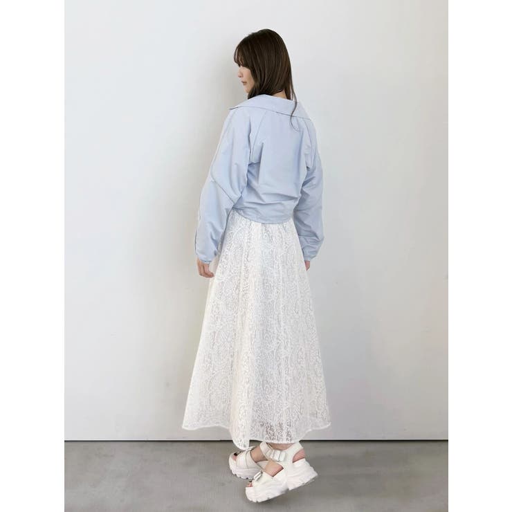 レースパイピングロングワンピース | MERCURYDUO | 詳細画像26 