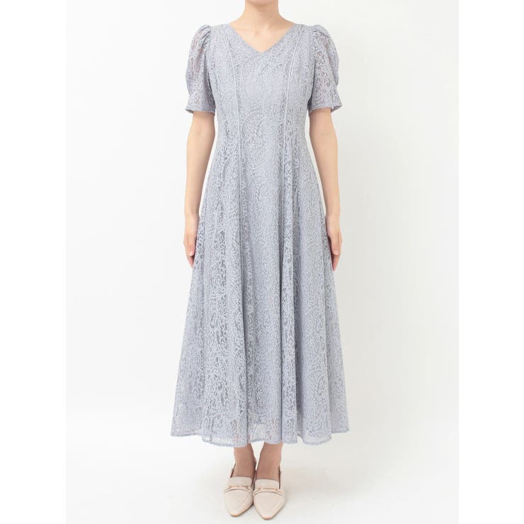 レースパイピングロングワンピース | MERCURYDUO | 詳細画像32 