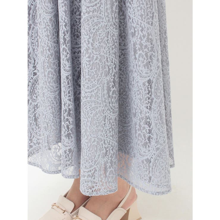 レースパイピングロングワンピース | MERCURYDUO | 詳細画像37 