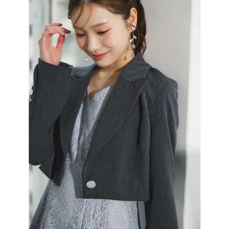 レースパイピングロングワンピース | MERCURYDUO | 詳細画像5 