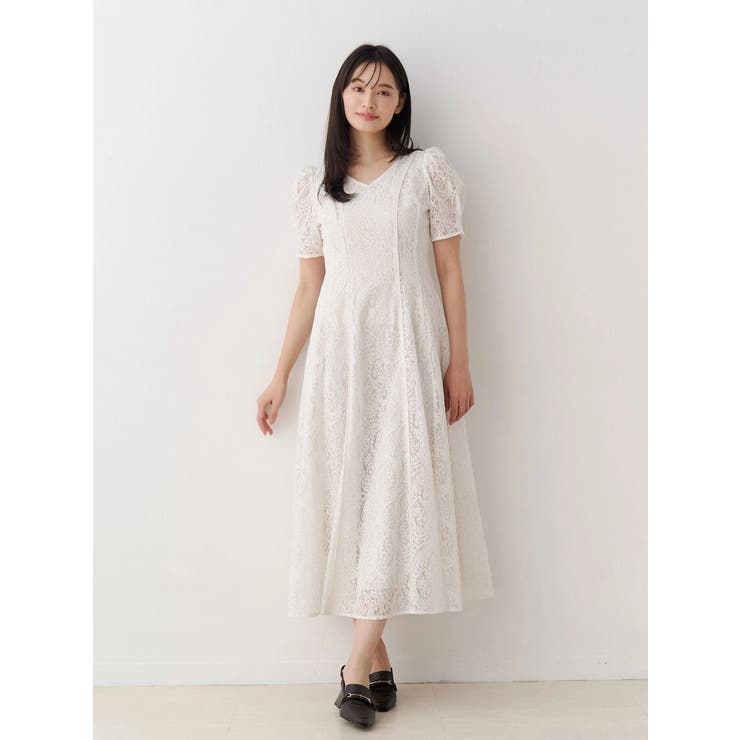 レースパイピングロングワンピース | MERCURYDUO | 詳細画像7 