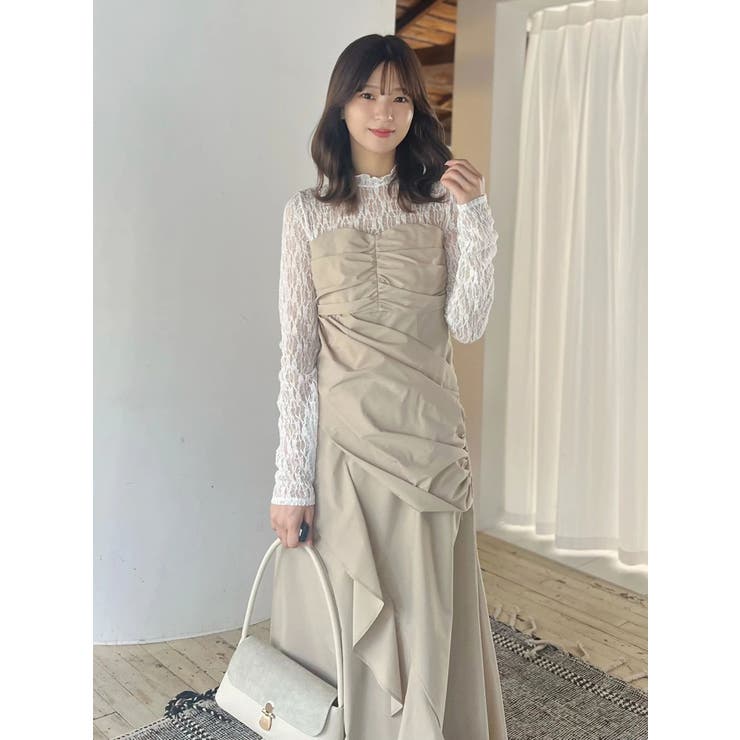 ギャザードレープドッキングワンピース | MERCURYDUO | 詳細画像11 