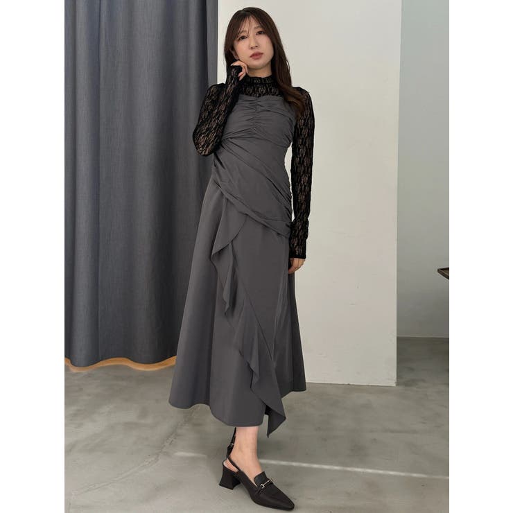 ギャザードレープドッキングワンピース | MERCURYDUO | 詳細画像12 