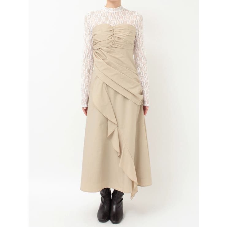 ギャザードレープドッキングワンピース | MERCURYDUO | 詳細画像14 