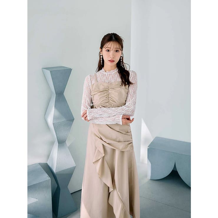 ギャザードレープドッキングワンピース | MERCURYDUO | 詳細画像3 