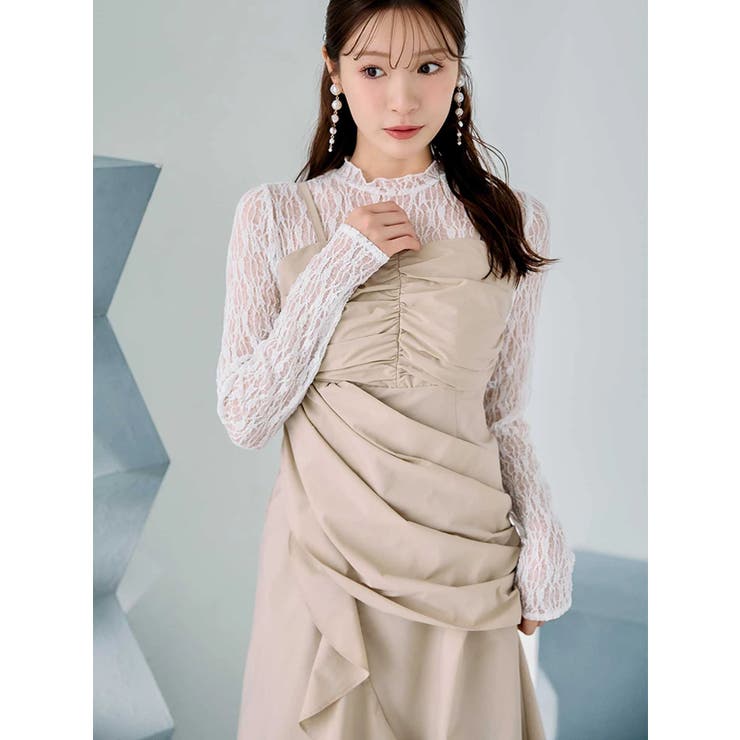 ギャザードレープドッキングワンピース | MERCURYDUO | 詳細画像4 