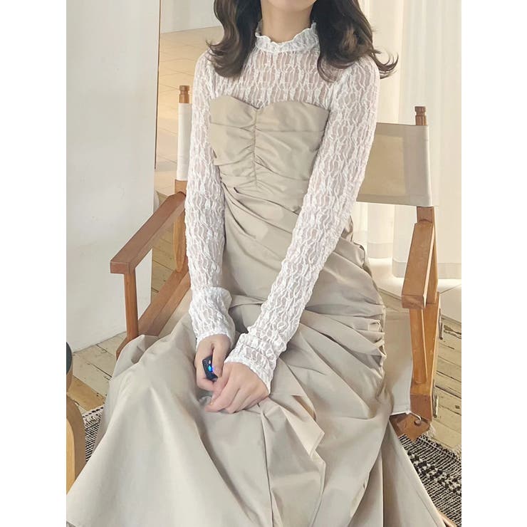 ギャザードレープドッキングワンピース | MERCURYDUO | 詳細画像7 