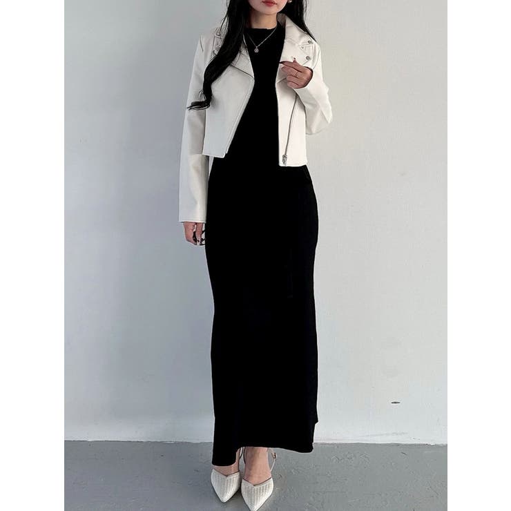 異素材スリーブリブマーメイドワンピース | MERCURYDUO | 詳細画像11 