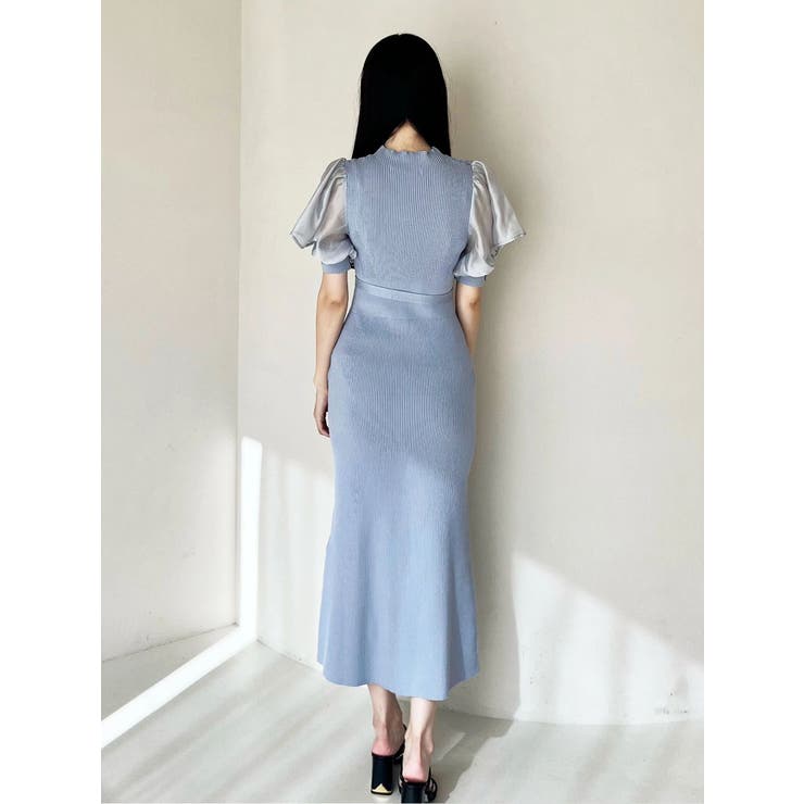 異素材スリーブリブマーメイドワンピース | MERCURYDUO | 詳細画像17 