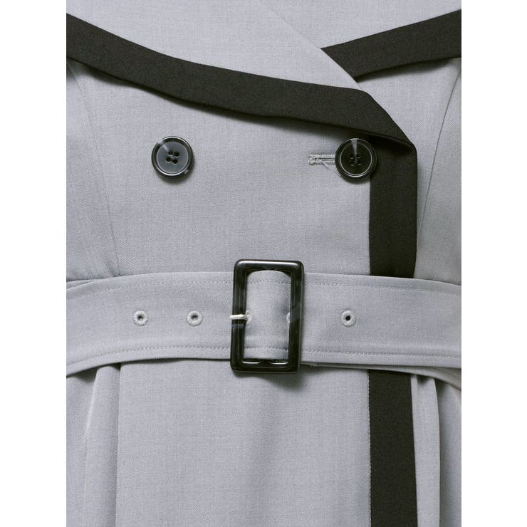 バイカラーハーフスリーブトレンチフレアワンピース | MERCURYDUO | 詳細画像33 