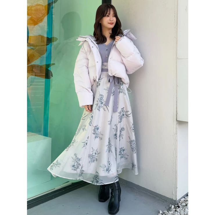 ブーケ花柄ニットドッキングワンピース | MERCURYDUO | 詳細画像37 