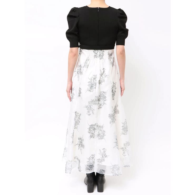 ブーケ花柄ニットドッキングワンピース | MERCURYDUO | 詳細画像43 