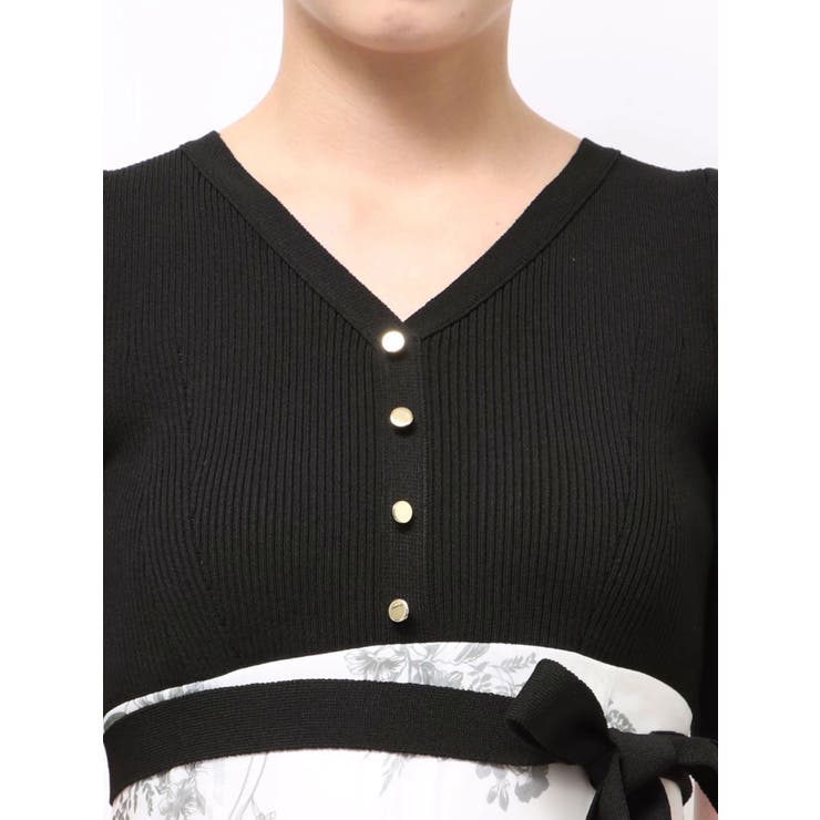 ブーケ花柄ニットドッキングワンピース | MERCURYDUO | 詳細画像44 