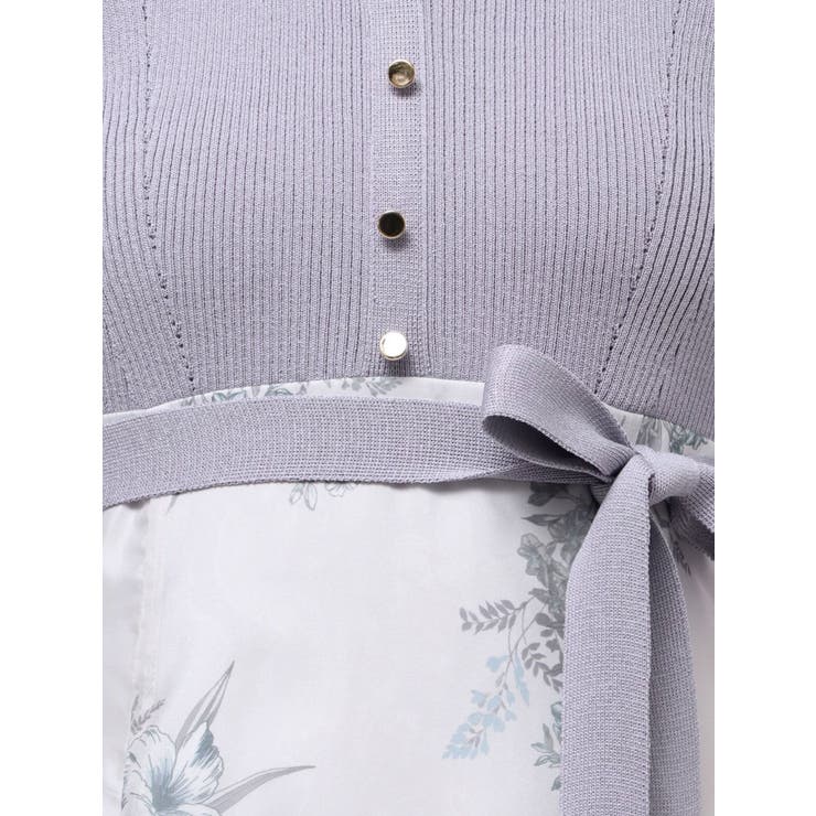 ブーケ花柄ニットドッキングワンピース | MERCURYDUO | 詳細画像48 