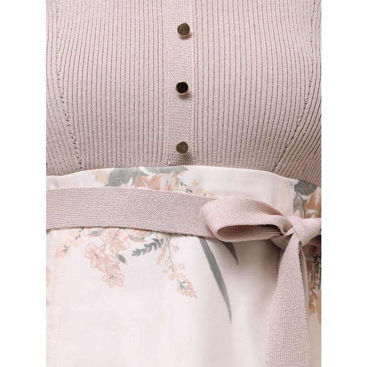 ブーケ花柄ニットドッキングワンピース | MERCURYDUO | 詳細画像49 