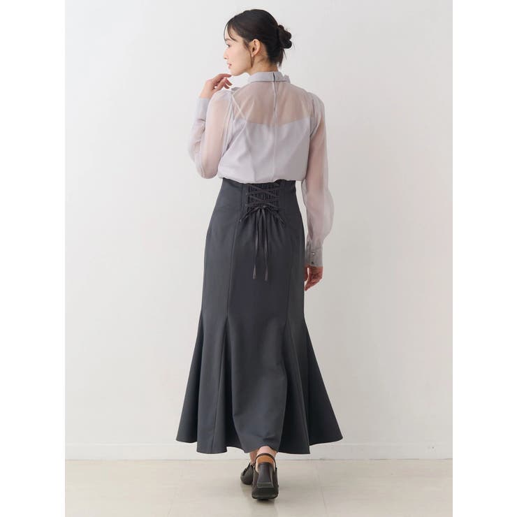 オーガンジービッグボウタイブラウス | MERCURYDUO | 詳細画像14 