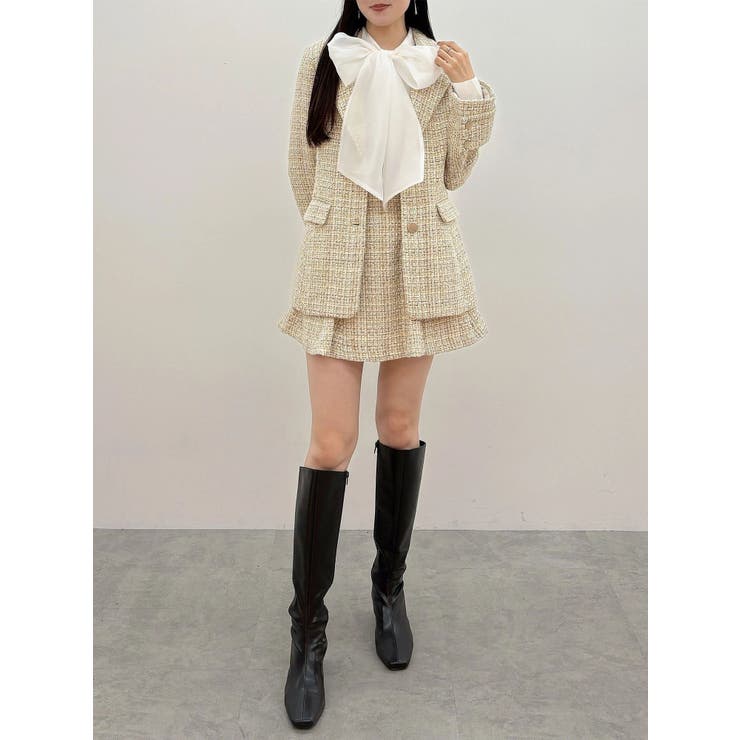 オーガンジービッグボウタイブラウス | MERCURYDUO | 詳細画像29 