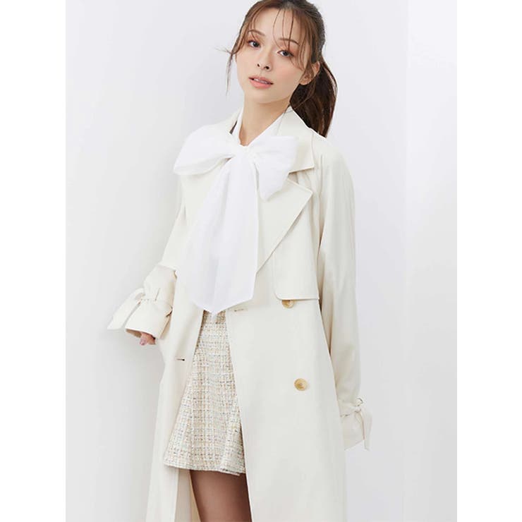 オーガンジービッグボウタイブラウス | MERCURYDUO | 詳細画像5 