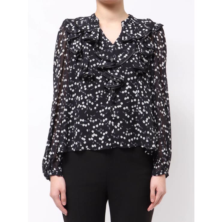 ダブルラッフルバイカラーパイピングブラウス | MERCURYDUO | 詳細画像28 