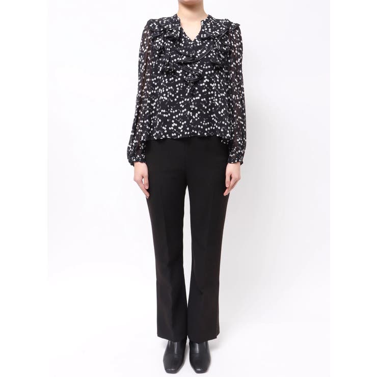 ダブルラッフルバイカラーパイピングブラウス | MERCURYDUO | 詳細画像36 