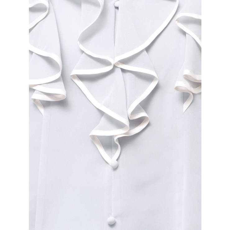 ダブルラッフルバイカラーパイピングブラウス | MERCURYDUO | 詳細画像37 