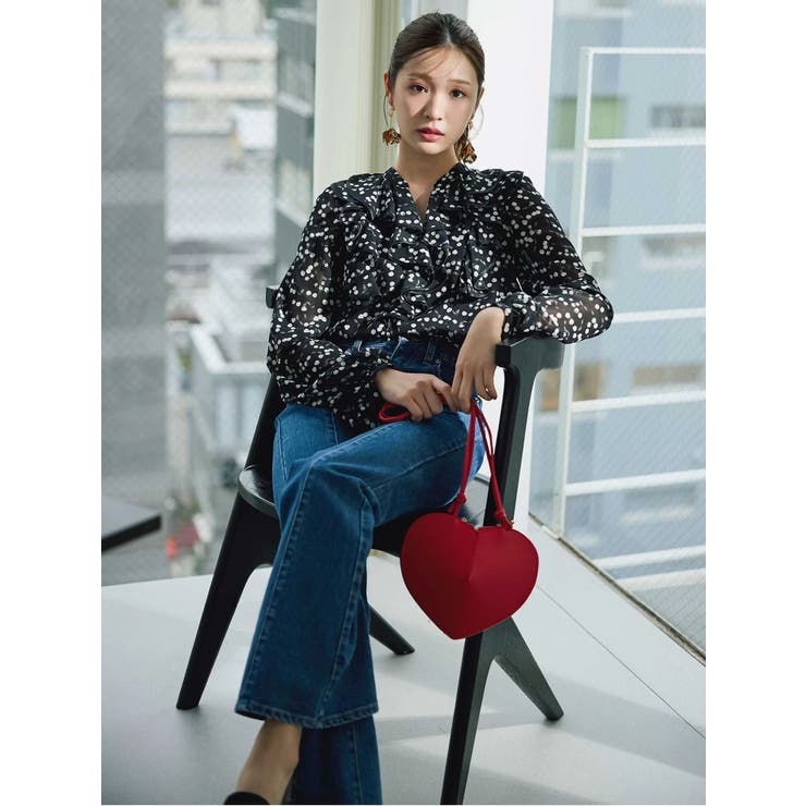 ダブルラッフルバイカラーパイピングブラウス | MERCURYDUO | 詳細画像5 