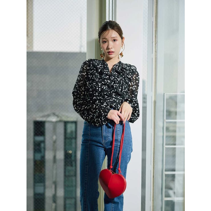 ダブルラッフルバイカラーパイピングブラウス | MERCURYDUO | 詳細画像6 