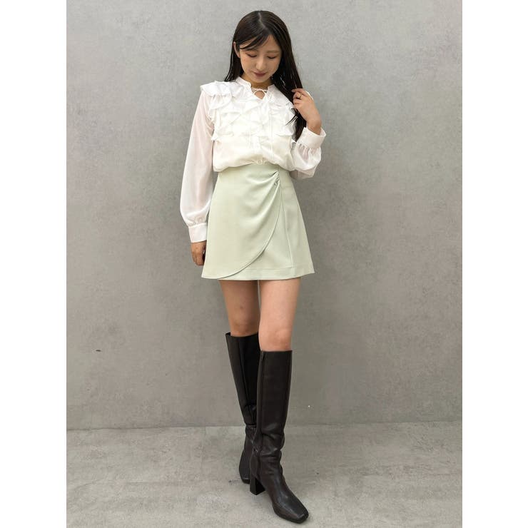 シフォンロングスリーブラッフルブラウス | MERCURYDUO | 詳細画像25 