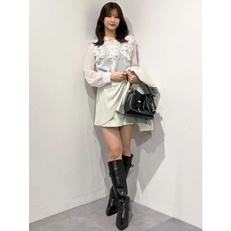 シフォンロングスリーブラッフルブラウス | MERCURYDUO | 詳細画像32 