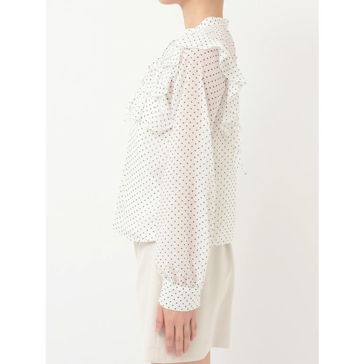 シフォンロングスリーブラッフルブラウス | MERCURYDUO | 詳細画像39 