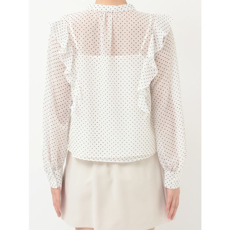 シフォンロングスリーブラッフルブラウス | MERCURYDUO | 詳細画像40 