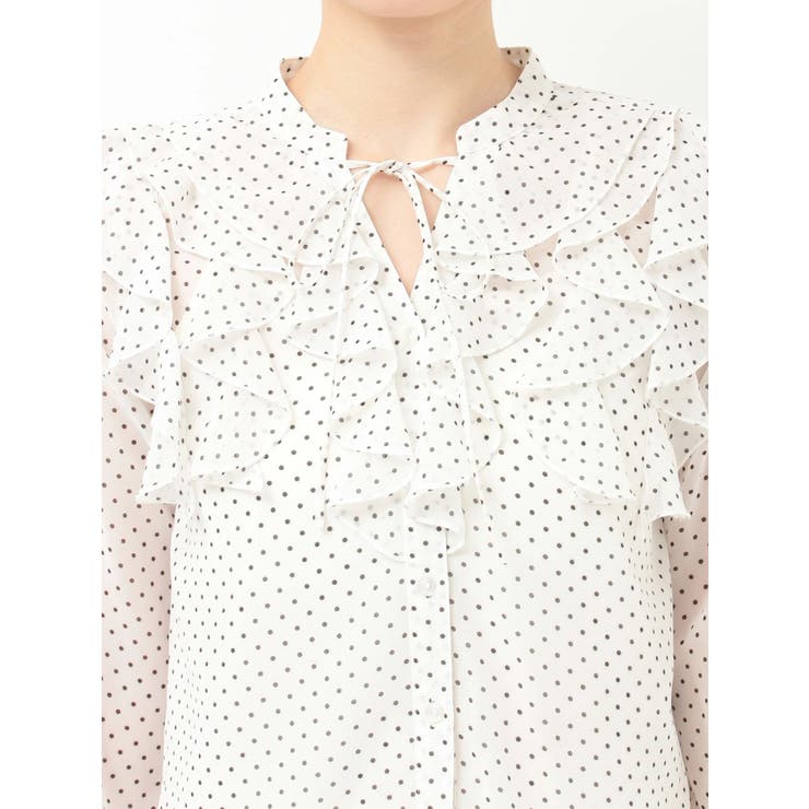 シフォンロングスリーブラッフルブラウス | MERCURYDUO | 詳細画像41 
