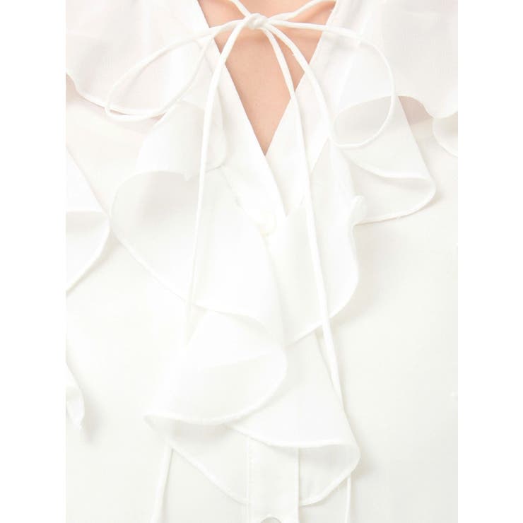 シフォンロングスリーブラッフルブラウス | MERCURYDUO | 詳細画像48 