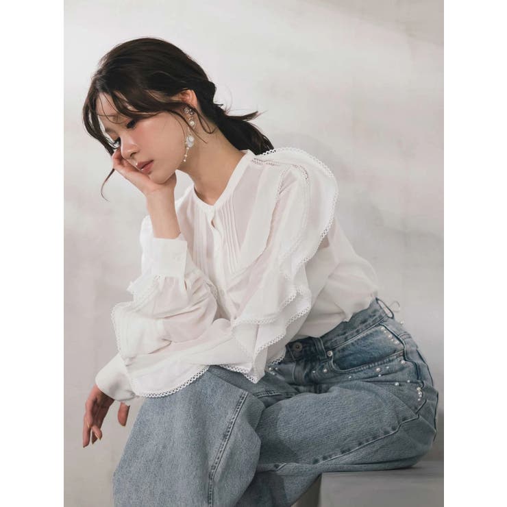 ポイントレースブラウス | MERCURYDUO | 詳細画像2 