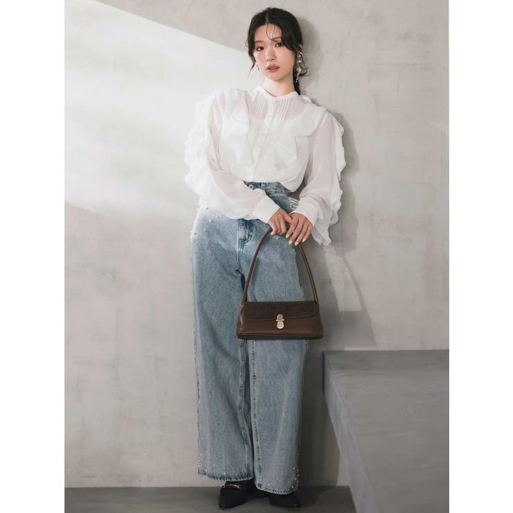 ポイントレースブラウス | MERCURYDUO | 詳細画像4 