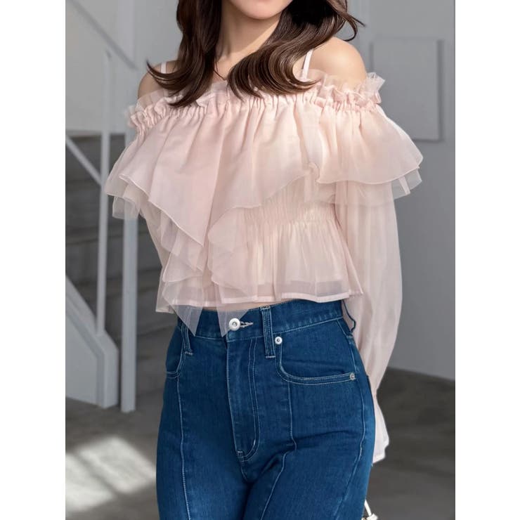 オフショルラッフルブラウス | MERCURYDUO | 詳細画像11 