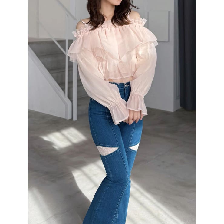 オフショルラッフルブラウス | MERCURYDUO | 詳細画像12 