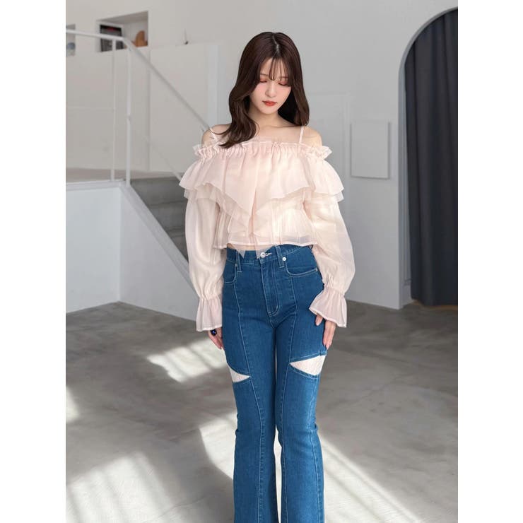 オフショルラッフルブラウス | MERCURYDUO | 詳細画像15 