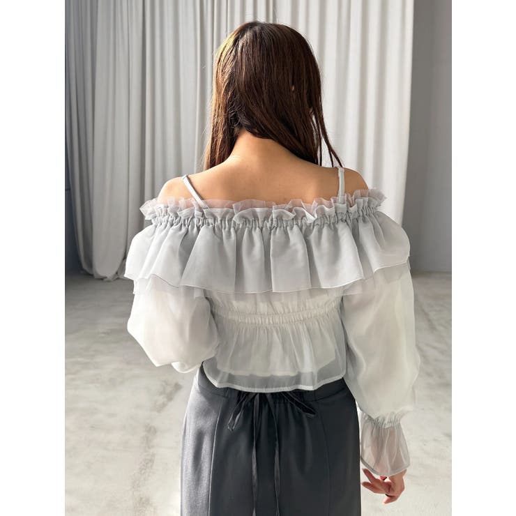 オフショルラッフルブラウス | MERCURYDUO | 詳細画像18 