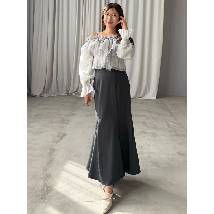 オフショルラッフルブラウス | MERCURYDUO | 詳細画像20 