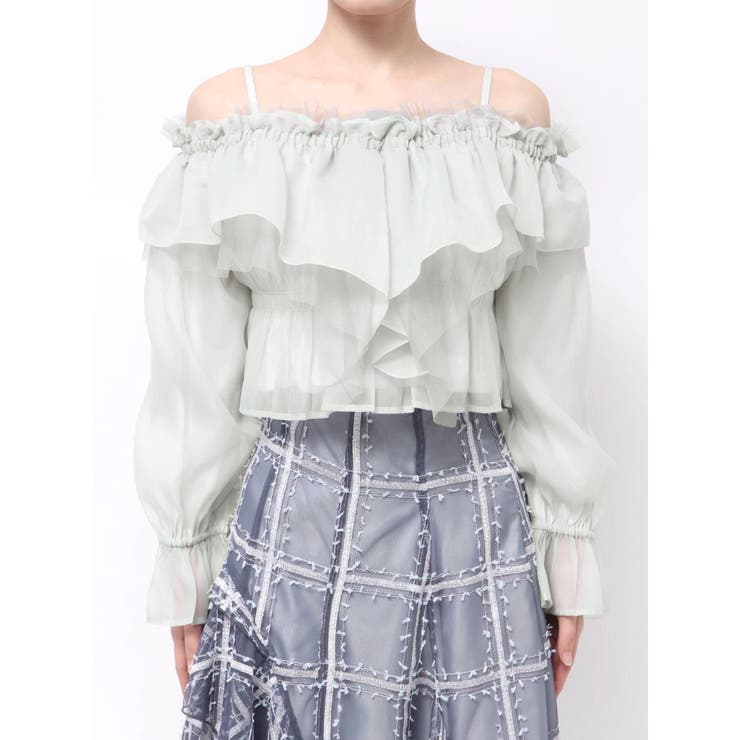 オフショルラッフルブラウス | MERCURYDUO | 詳細画像23 