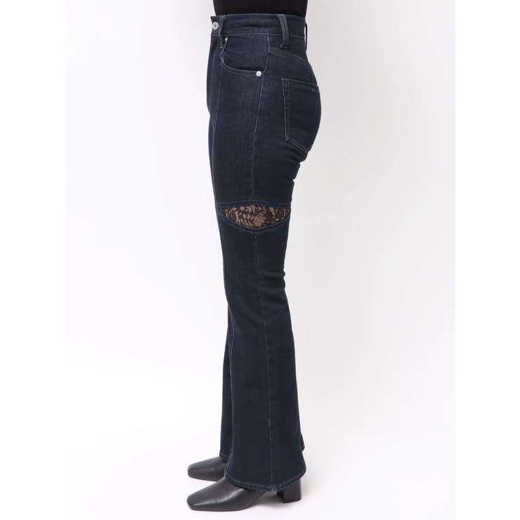 レーストリミングカットアウトデニムパンツ | MERCURYDUO | 詳細画像17 