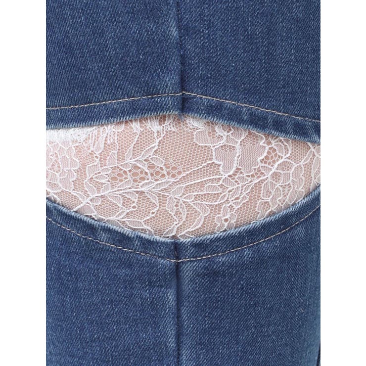 レーストリミングカットアウトデニムパンツ | MERCURYDUO | 詳細画像43 