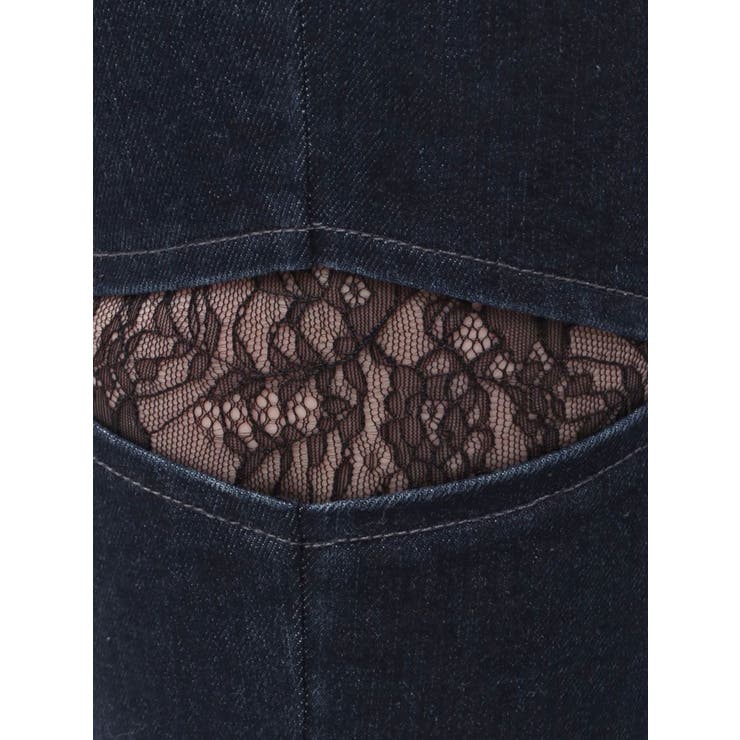 レーストリミングカットアウトデニムパンツ | MERCURYDUO | 詳細画像44 