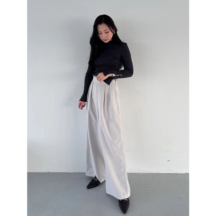 レースレイヤードタックパンツ | MERCURYDUO | 詳細画像10 