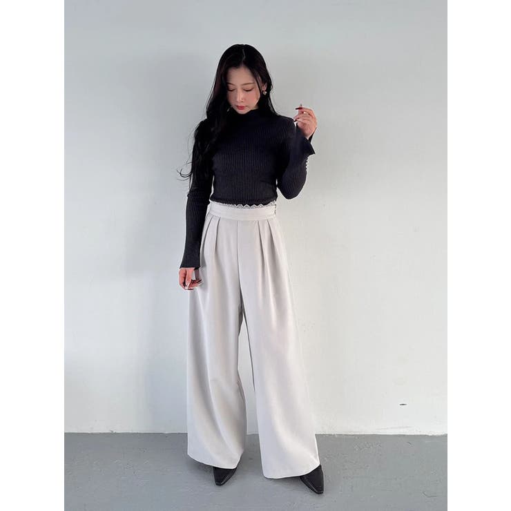 レースレイヤードタックパンツ | MERCURYDUO | 詳細画像11 