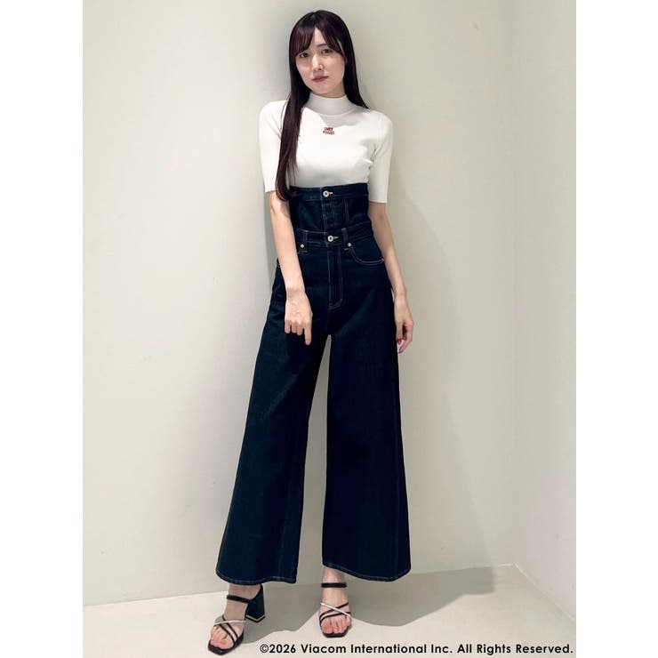【EMILY IN PARISコラボ】2WAYハイウエストワイドデニムパンツ | MERCURYDUO | 詳細画像24 