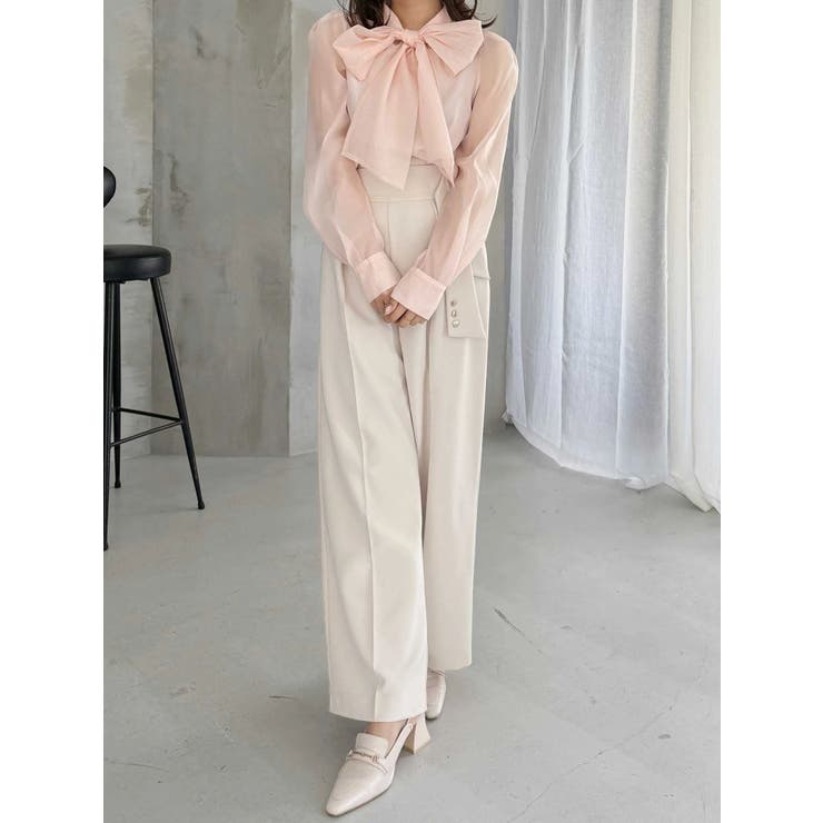 【セットアップ着用可】サイドベルトストレートパンツ | MERCURYDUO | 詳細画像10 